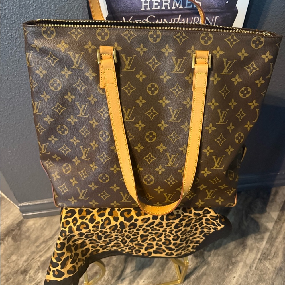 Louis Vuitton Brown and Tan Monogram Tote